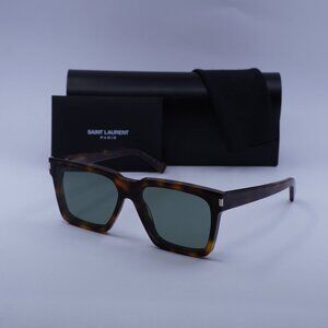 Saint Laurent SL610 003 Square Sunglasses - Havana/Green